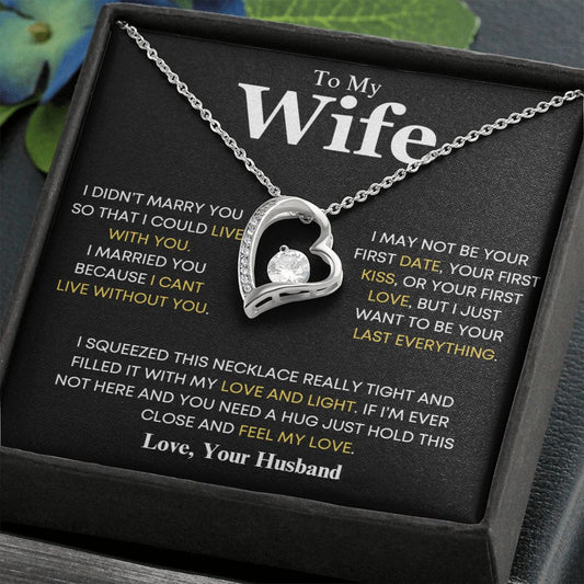 To My Wife - Forever Love Necklace ~ From Husband (Love & Best Friend) Perfect Gift Anytime